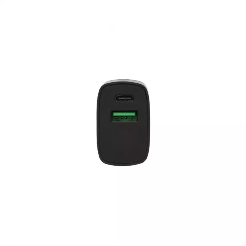 SEEK TOTI 20W Type-C + USB A nástenná rýchlonabíjačka, čierna
