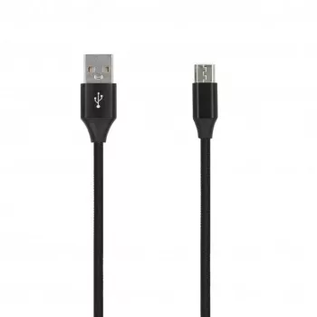 SEEK TOTI USB A na Micro USB, 2m pletený kábel, 2A, čierny