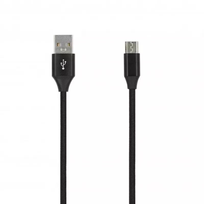 SEEK TOTI USB A na Micro USB, 2m pletený kábel, 2A, čierny