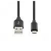 SEEK TOTI USB A na Micro USB, 2m pletený kábel, 2A, čierny