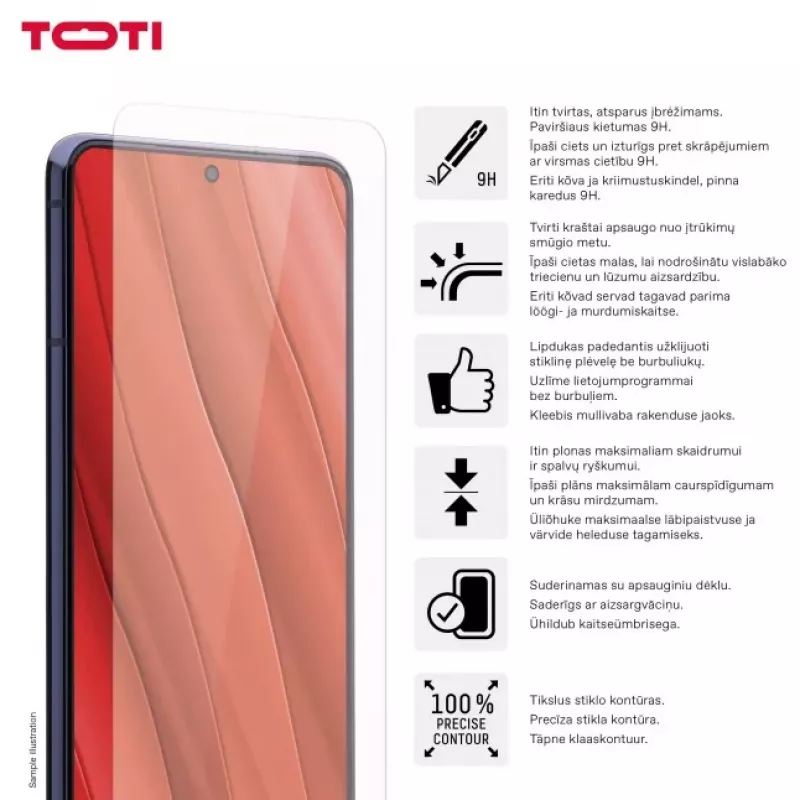 TOTI Tempered Glass 2D ochranné sklo displeja pre Samsung Galaxy S24 Plus / S25 Plus