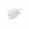 SEEK TOTI 20W Type-C PD nástenná nabíjačka s Type-C na Type-C, 1 m PVC dátový kábel 3A, biela