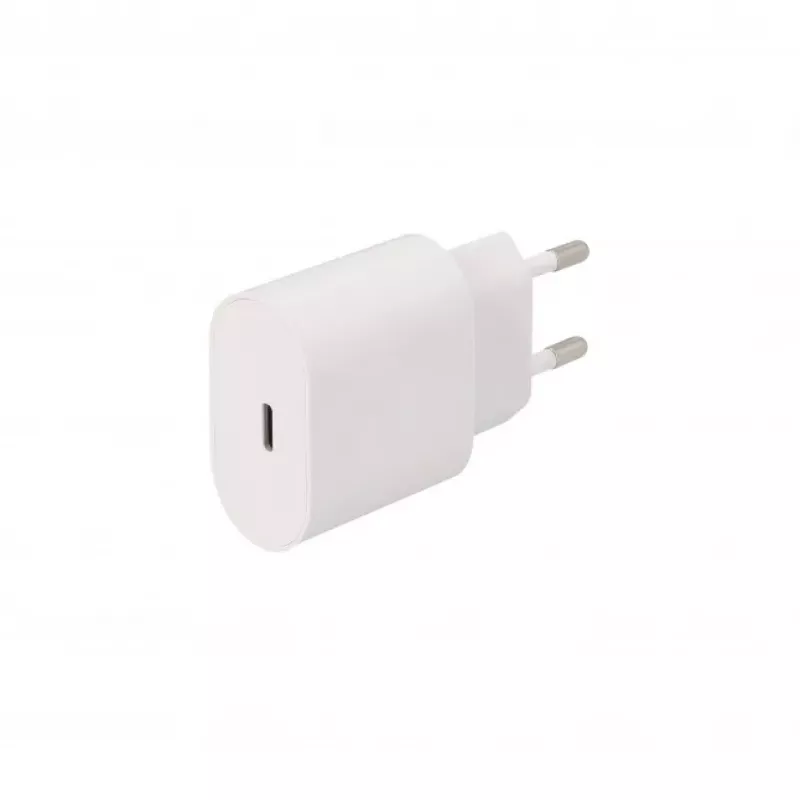 SEEK TOTI 20W Type-C PD nástenná nabíjačka s Type-C na Type-C, 1 m PVC dátový kábel 3A, biela