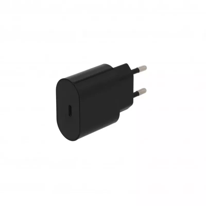 SEEK TOTI 20W Type-C PD nástenná nabíjačka s Type-C na Type-C, 1 m PVC dátový kábel 3A, čierna
