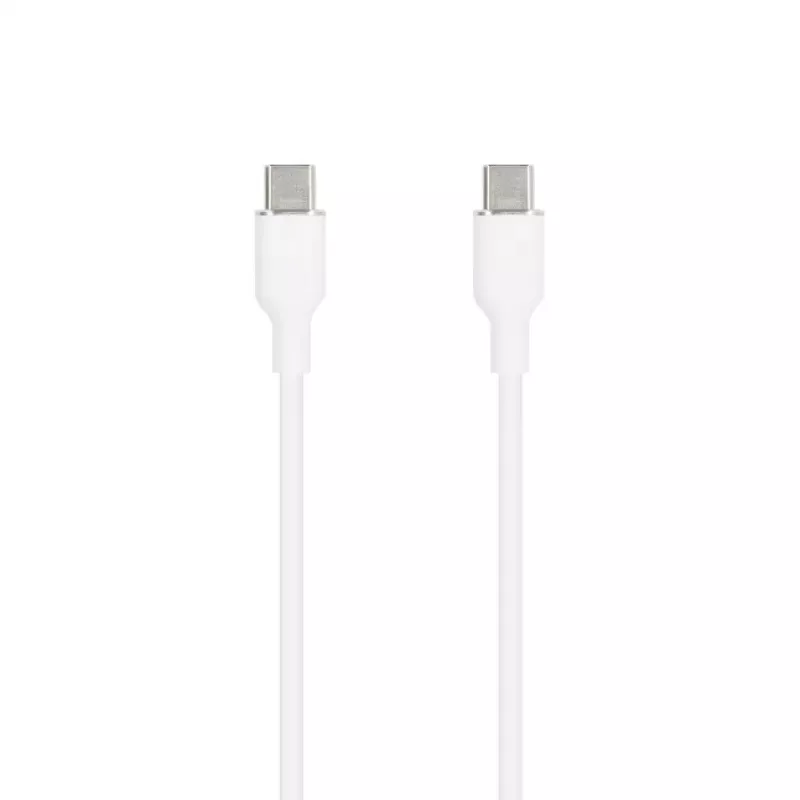 SEEK TOTI USB-C na USB-C silikónový kábel 1m 3A biela
