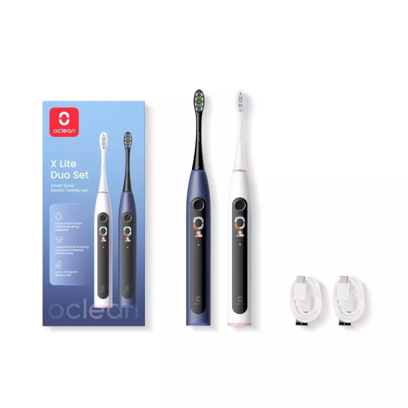 Oclean elektrická zubná kefka X Lite Duo Set Dark Blue & Grey