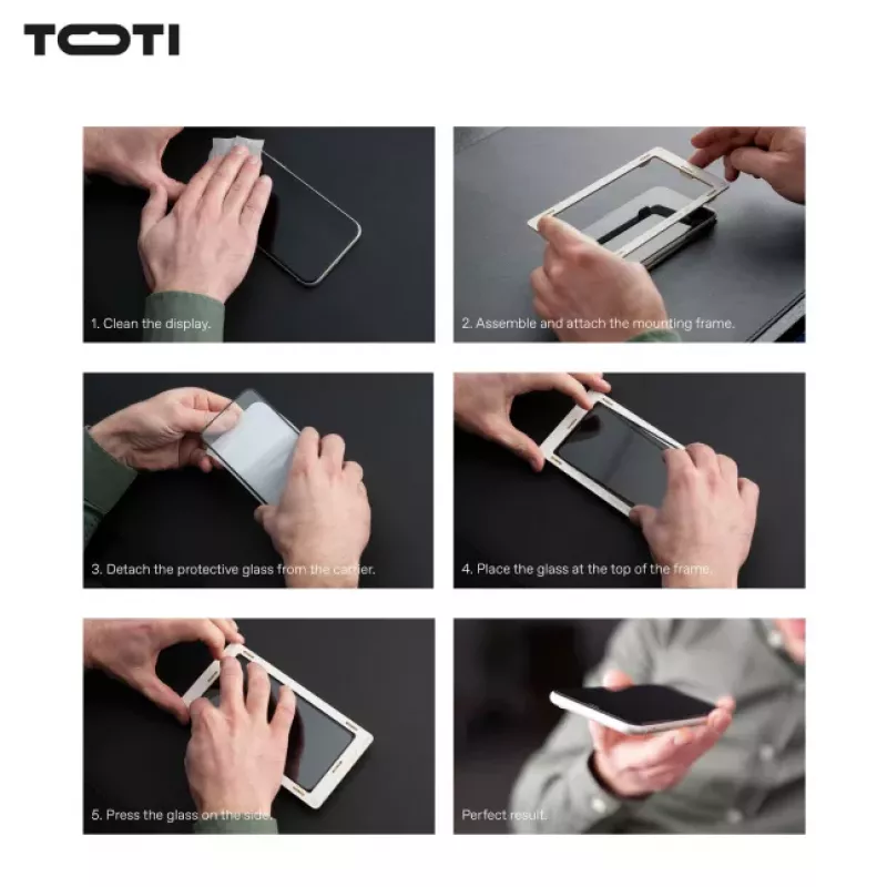 TOTI PREMIUM prémiové tvrdené ochranné sklo displeja 3D Full Cover pre Apple iPhone 16 Pro