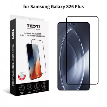 TOTI PREMIUM tvrdené sklo 2.5D ochranné sklo displeja Full Cover pre Samsung Galaxy S26 Plus