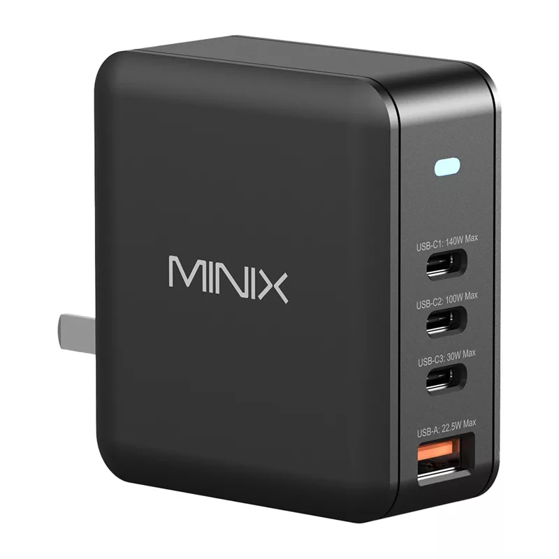 MINIX NEO-P165 GaN nabíjačka s 3x USB-C a 1x USB-A konektormi 165W