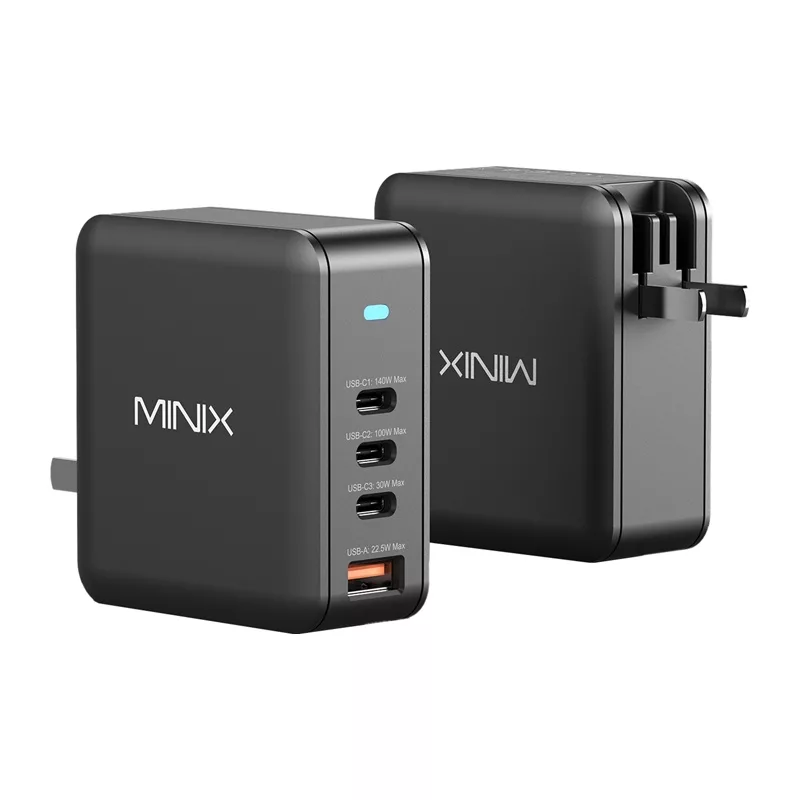 MINIX NEO-P165 GaN nabíjačka s 3x USB-C a 1x USB-A konektormi 165W