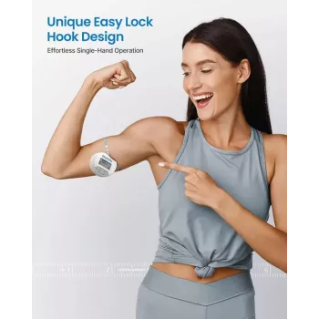RENPHO Smart Tape Measure - Bluetooth meracie telo pre BMI, pás, boky, rameno, nohu, hrudník - automaticky zvinovací, LCD displej, kompatibilný s Renpho Health App, Apple Health, Google Fit, Samsung Health - čierny