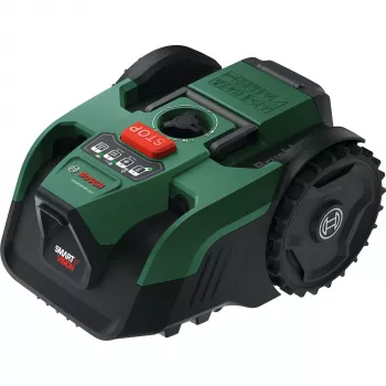 Bosch VISIMOW18V-200 robotická kosačka 18V s 5,0Ah batériou, náhradná čepeľ, zelená/čierna