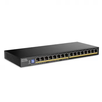 ZyXEL GS1100-16EPS 16-portový Gigabit nemanažovateľný PoE+ switch s 135W budget