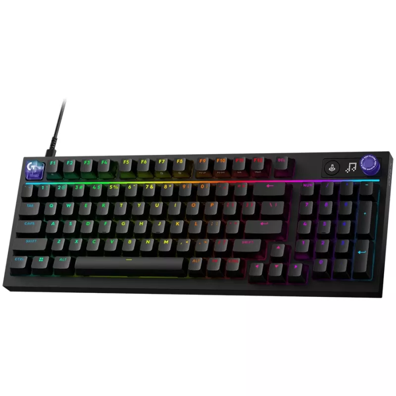 Logitech G316 X 98 herná klávesnica, maďarské rozloženie, čierna, káblová, Lightsync RGB