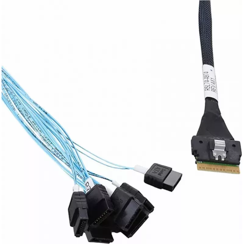 Microchip Adaptec interný SAS kábel - 1x8 Slim SAS (SFF-8654) na 8x SATA - 0,8 m