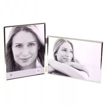 WALTHER Chloe Silver Dvojitý rám na fotografie 2x10x15 cm 1x na výšku 1x na šírku WD115S