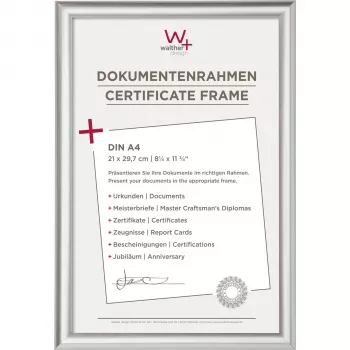 WALTHER Trendstyle KP130S Rám na fotografie 21x29,7 cm DIN A4 plast strieborný