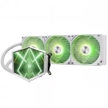 TRYX STAGE ARGB 360 AIO kvapalinový CPU chladič, duálny IPS displej - 360 mm, biela