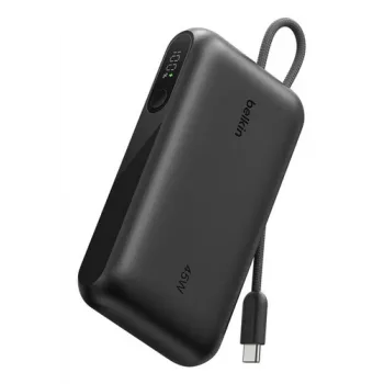 Belkin BoostCharge 10K PD45W Display power banka s USB-C káblom, 10000mAh, čierna