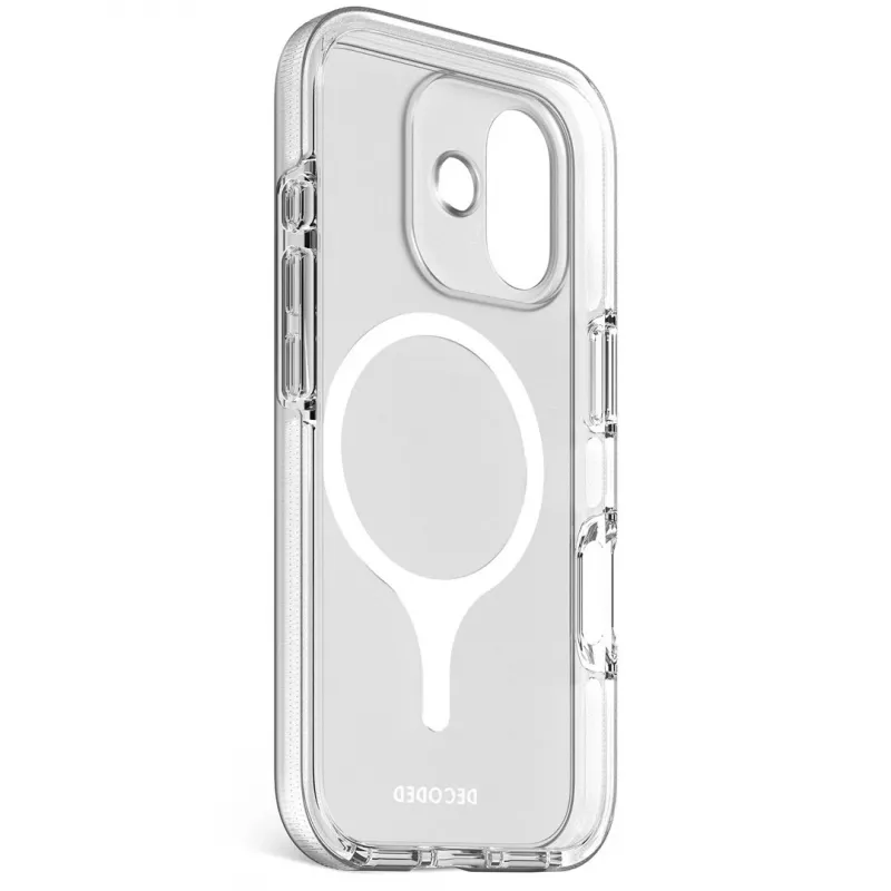 Decoded DropTec priehľadný kryt zadnej strany pre iPhone 17 s MagSafe (Frosted White)