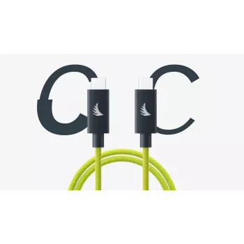 Angelbird USB-C 4.0 Solid Flex kábel Lime 6.6 ft (2 m) UC4SFL200