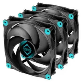 Iceberg Thermal IceGALE Silent 120mm čierny ventilátor do skrine 3 ks