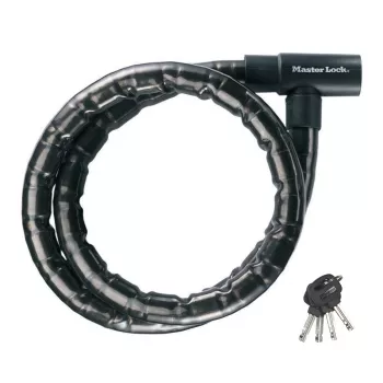 Master Lock kľúčový pancierový káblový zámok 22mm 8115EURDPS čierny 1,2m