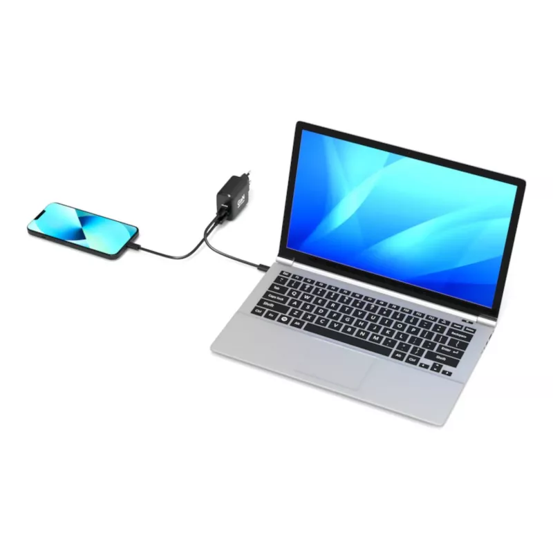 PORT Designs nástenná nabíjačka USB-C PD 65W GaN EU konektor čierna