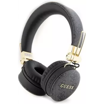 GUESS GUBH704GEMK cez uši Bluetooth slúchadlá, čierne, 4G Metal Logo