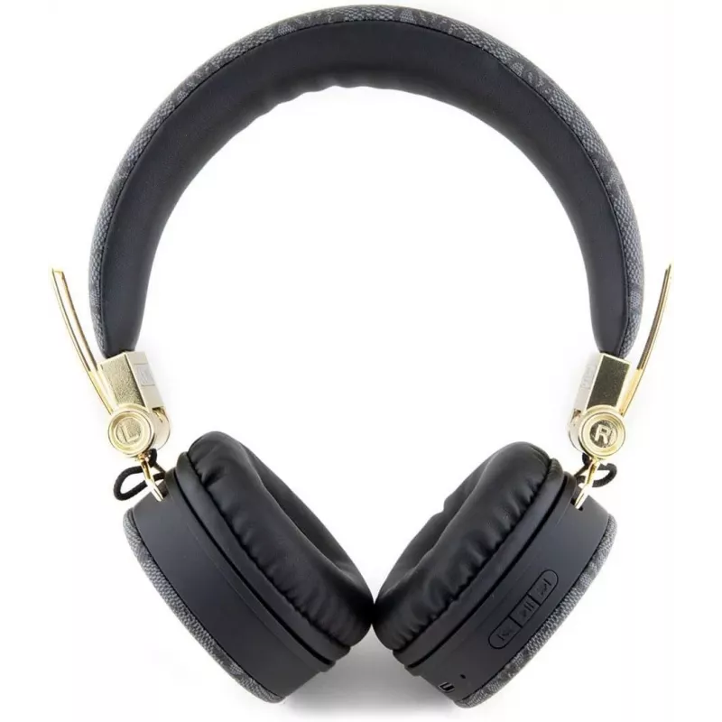 GUESS GUBH704GEMK cez uši Bluetooth slúchadlá, čierne, 4G Metal Logo