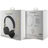 GUESS GUBH704GEMK cez uši Bluetooth slúchadlá, čierne, 4G Metal Logo