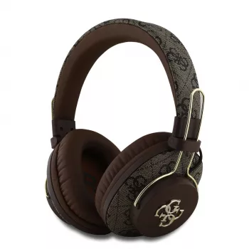 GUESS bezdrôtová Bluetooth náhlavná súprava 4G Metal Logo hnedá GUBHS72P4FC4MW