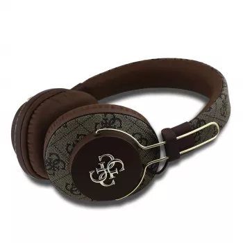 GUESS bezdrôtová Bluetooth náhlavná súprava 4G Metal Logo hnedá GUBHS72P4FC4MW