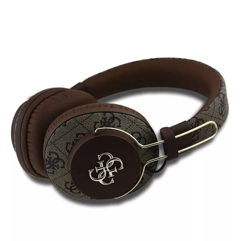 GUESS bezdrôtová Bluetooth náhlavná súprava 4G Metal Logo hnedá GUBHS72P4FC4MW