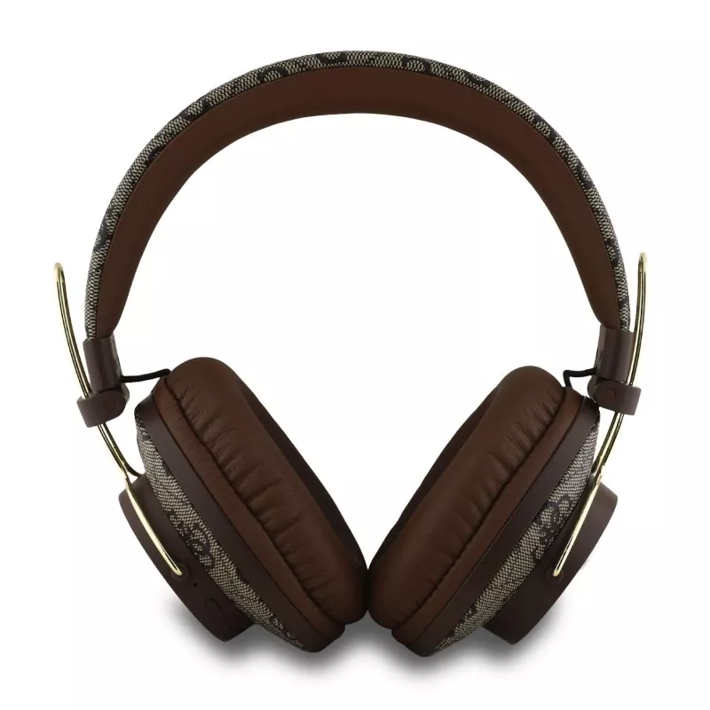 GUESS bezdrôtová Bluetooth náhlavná súprava 4G Metal Logo hnedá GUBHS72P4FC4MW