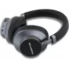 Karl Lagerfeld Saffiano Metal Logo bezdrôtové Bluetooth na uši slúchadlá čierne