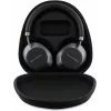 Karl Lagerfeld Saffiano Metal Logo bezdrôtové Bluetooth na uši slúchadlá čierne
