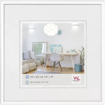 Walther KV220W New Lifestyle rám na fotografiu 13x13 cm biely plast sklo štvorcový rám na jednu fotografiu