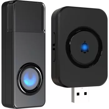 REV Ritter REV Orchestra Wireless prijímač zvončeka pre USB zásuvku, dosah 100m, čierny