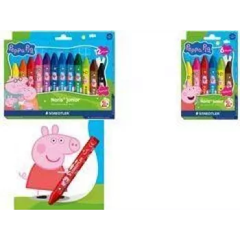 STAEDTLER Noris Junior Peppa Pig voskovky 12 farieb v plastovom puzdre