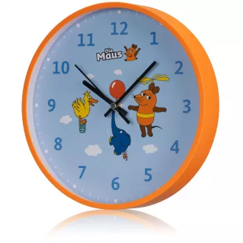 DieMaus nástenné hodiny pre deti myš, slon a kačica