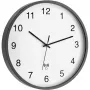 TFA 60.3511.10 rádiové nástenné hodiny, okrúhle, sivá/biela, plast/sklo, klasický dizajn