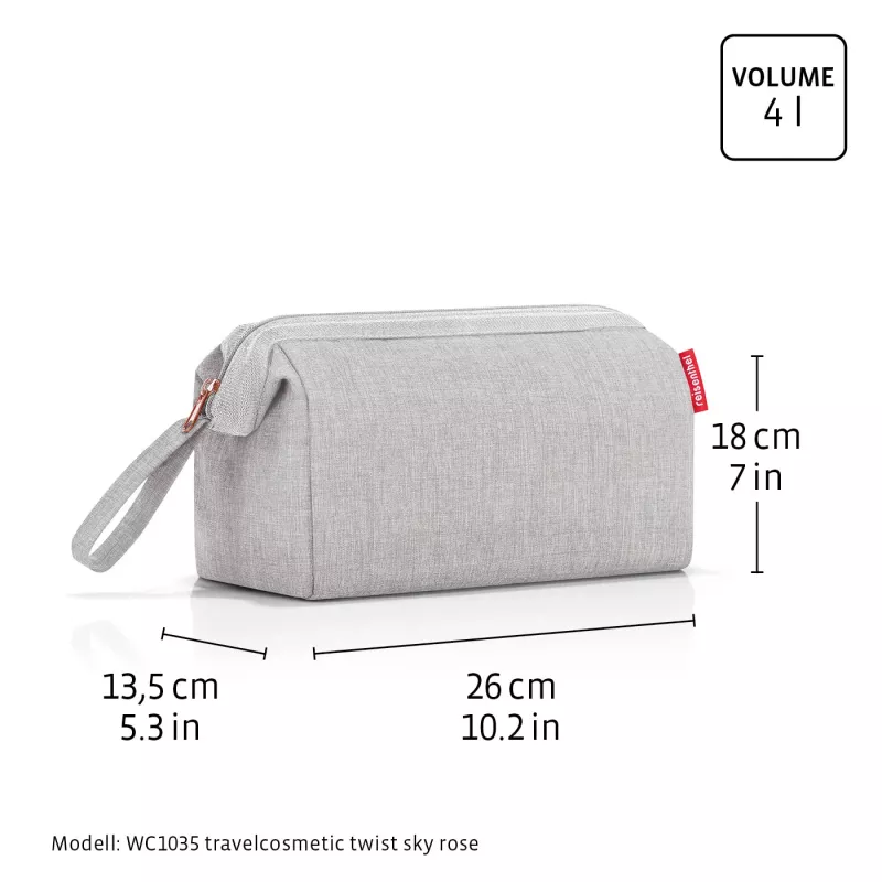 Reisenthel WC7009 Travel Cosmetic Dots kozmetická taška - viacfarebný polyester so zipsom, 3 vrecká