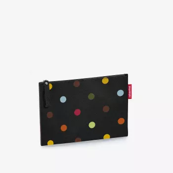 Reisenthel Case 1 Dots kozmetická taška čierna viacfarebná polyester 240 mm x 170 mm
