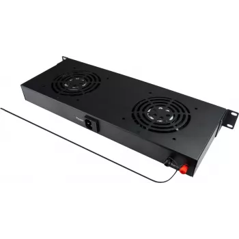 GoodConnections 19 palcová digitálna ventilátorová jednotka s dvoma ventilátormi, termostatom a alarmom (GC-N0163)