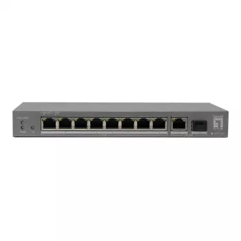 LevelOne PoE+ switch 8xGE PoE/1xGE/1xSFP 120W neupravovaný plast