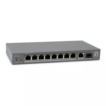 LevelOne PoE+ switch 8xGE PoE/1xGE/1xSFP 120W neupravovaný plast