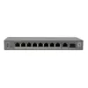 LevelOne PoE+ switch 8xGE PoE/1xGE/1xSFP 120W neupravovaný plast