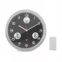 MEBUS 13149 rádiom riadené nástenné hodiny 30 cm hliník tichý chod