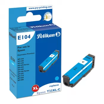 Pelikan E104 kompatibilná atramentová kazeta azúrová High Yield (XL) pre Epson XP-530 XP-540 XP-630 XP-635 XP-640 XP-645 XP-710 XP-830 XP-900